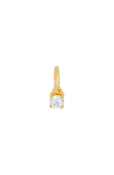 Shop Ef Collection Birthstone Charm In Yellow Gold/ Diamond