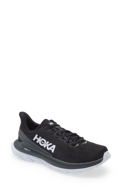 Shop Hoka One One Mach 4 Running Shoe In Black / Dark Shadow
