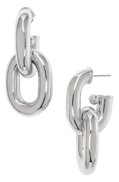 Shop Paco Rabanne Xl Link Hoop Earrings In Silver