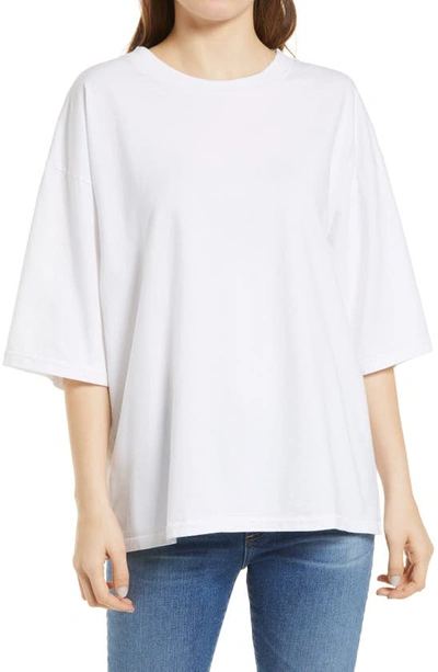 Shop Jeanerica Chloe Crop T-shirt In White