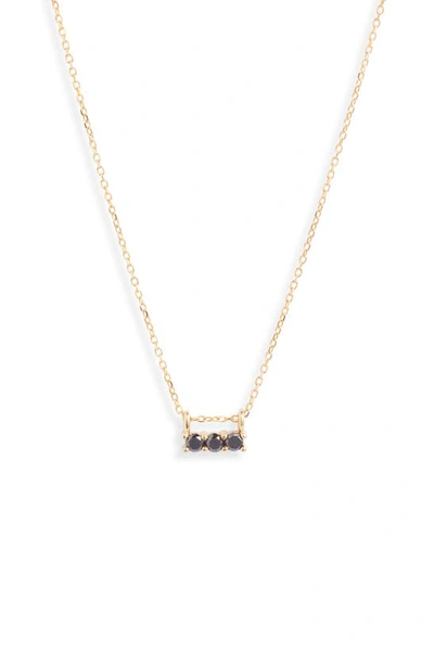 Shop Jennie Kwon Designs Black Diamond Pendant Necklace In Yellow Gold/ Black Diamond