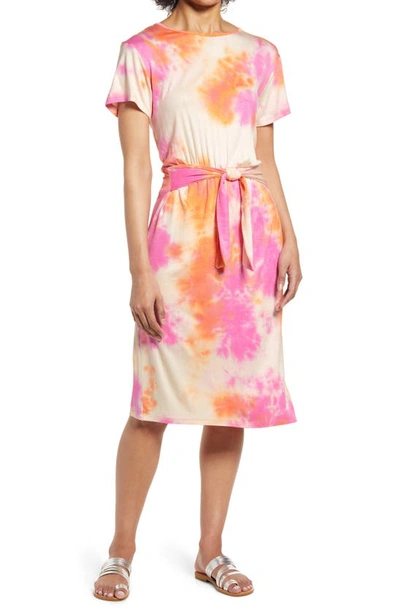 Shop Fraiche By J Tie Dye Midi Dress In Multi