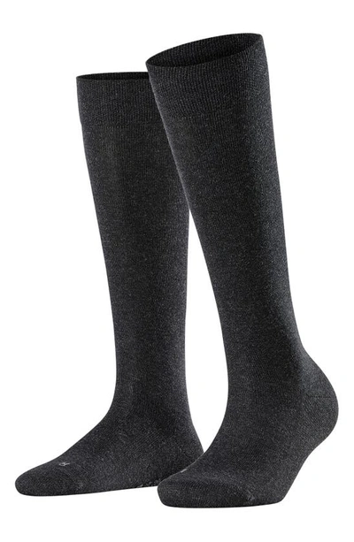 Shop Falke Sensitive London Knee High Socks In Anthre Mel