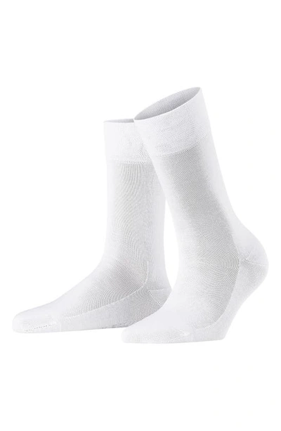 Shop Falke Sensitive Malaga Crew Socks In White