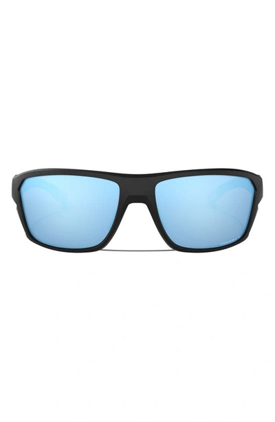 Shop Oakley Split Shot 64mm Polarized Oversize Sunglasses In Black