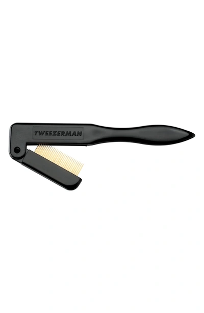 Shop Tweezerman Folding Travel Size Ilashcomb In Black