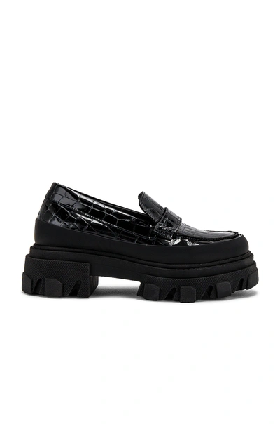 Shop Ganni Chunky Loafer In Black