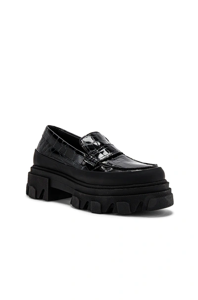 Shop Ganni Chunky Loafer In Black