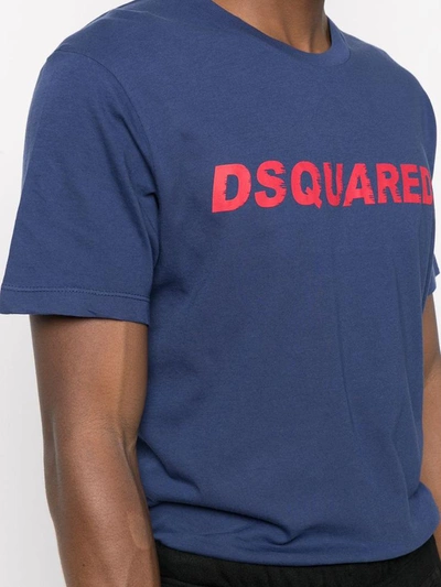 Shop Dsquared2 T-shirts And Polos Blue