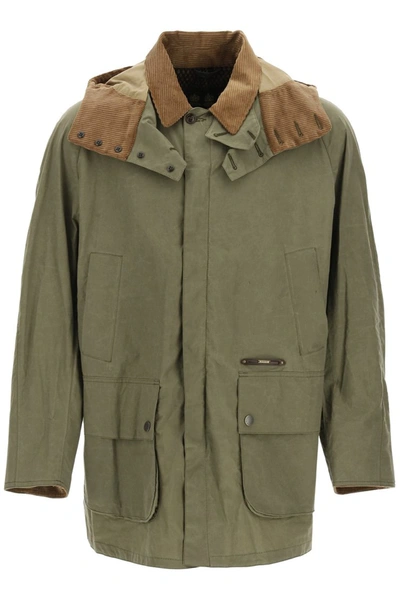 Shop Barbour Gold Standard Beaufort Parka In Dusky Green