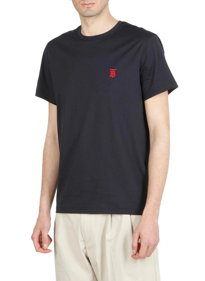 Shop Burberry T-shirts And Polos Blue