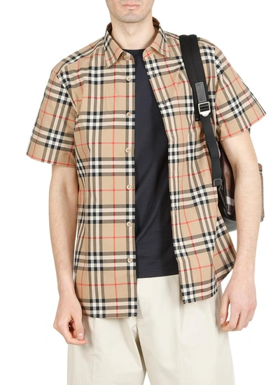 Shop Burberry T-shirts And Polos Blue