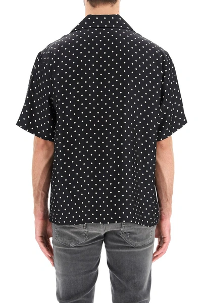 Shop Amiri Polka Dot Short-sleeved Shirt In Black  Natural