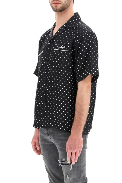 Shop Amiri Polka Dot Short-sleeved Shirt In Black  Natural