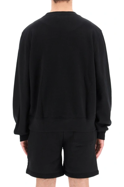 Shop Amiri Varsity Crew Sweatshirt In Black