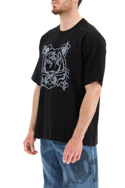 Shop Kenzo Bee A Tiger Print T-shirt In Black