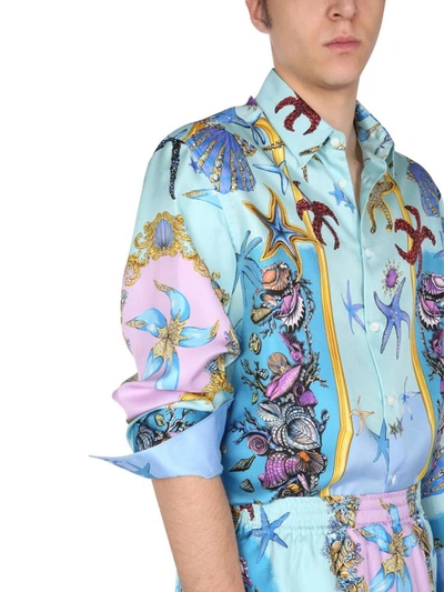 Shop Versace Printed Shirt In Multicolour