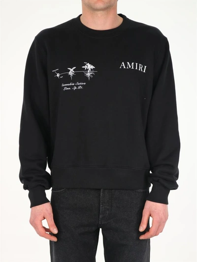 Shop Amiri Logo Sweatshirt In Black