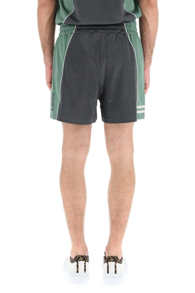 Shop Fendi Sports Shorts In Anthracite Sage Gre