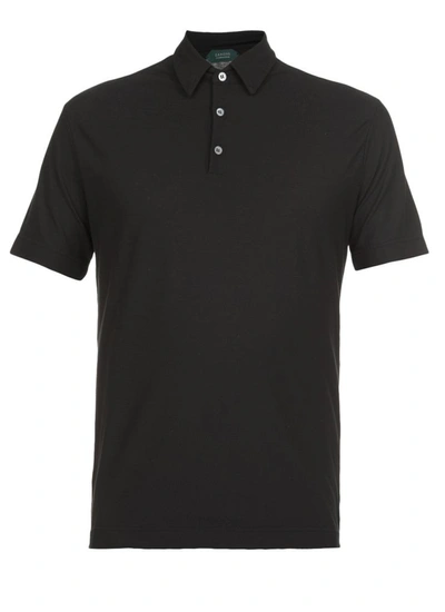 Shop Zanone T-shirts And Polos Black
