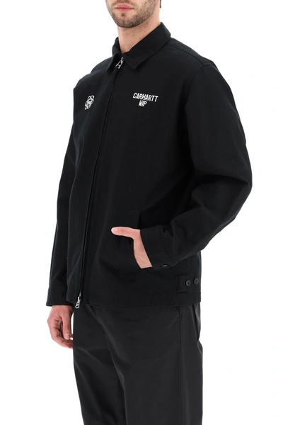 Shop Carhartt Cartograph Embroidered Jacket In Black