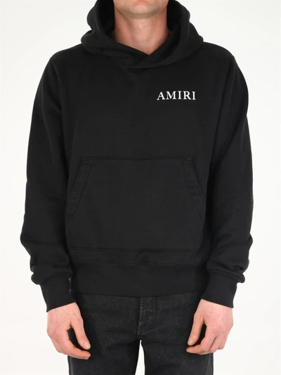 Shop Amiri Black Logo Hoodie