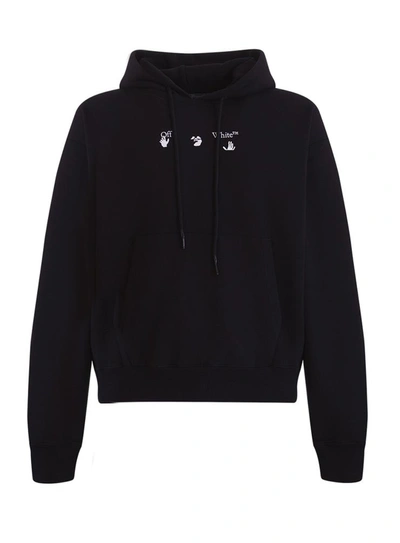 Shop Off-white Felt Marker Hoodie In Nero