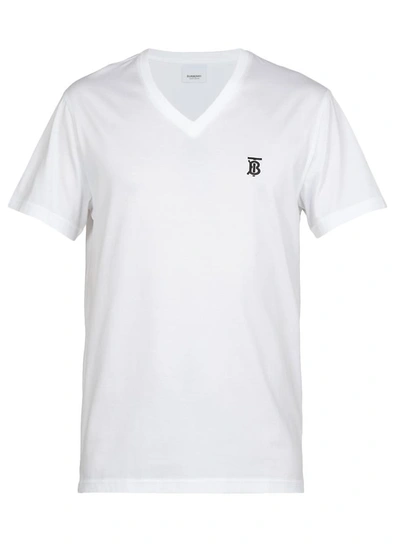 Shop Burberry T-shirts And Polos White