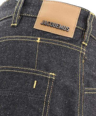 Shop Jacquemus "le De Nimes Grano" Jeans In Black  