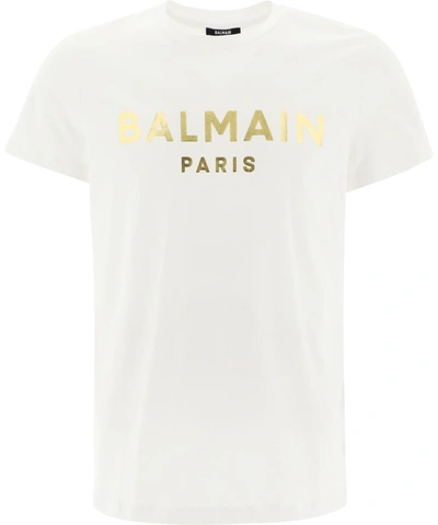 Shop Balmain " Paris" T-shirt In White