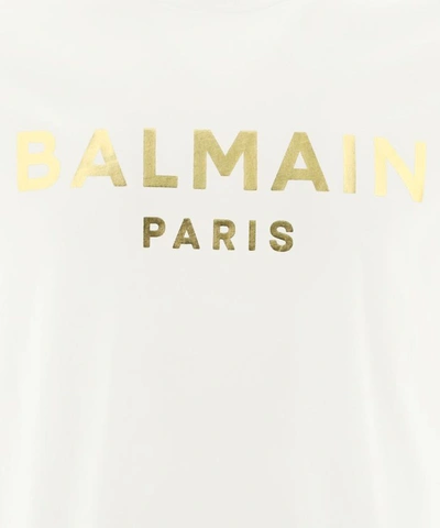 Shop Balmain " Paris" T-shirt In White