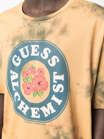 Alchemist Tie-dye Cotton T-shirt In Beige
