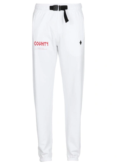 Shop Marcelo Burlon County Of Milan Marcelo Burlon Trousers In White Red