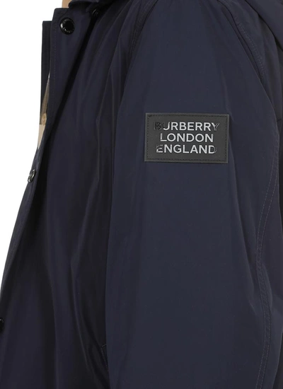 Shop Burberry Coats Blue