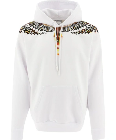 Shop Marcelo Burlon County Of Milan "grizzly Wings" Hoodie In White