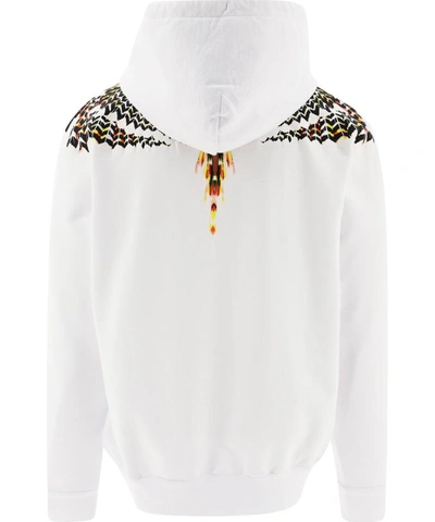 Shop Marcelo Burlon County Of Milan "grizzly Wings" Hoodie In White