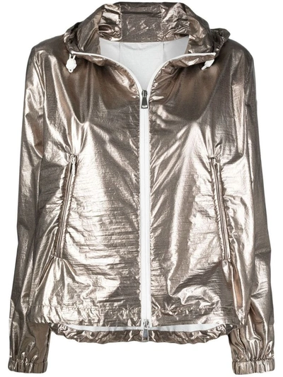 Shop Moncler Women's Bronze Polyester Outerwear Jacket