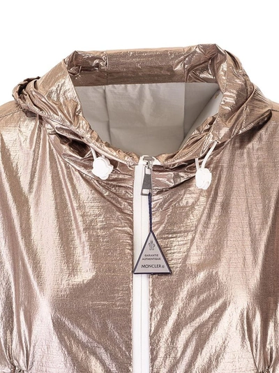 Shop Moncler Women's Bronze Polyester Outerwear Jacket