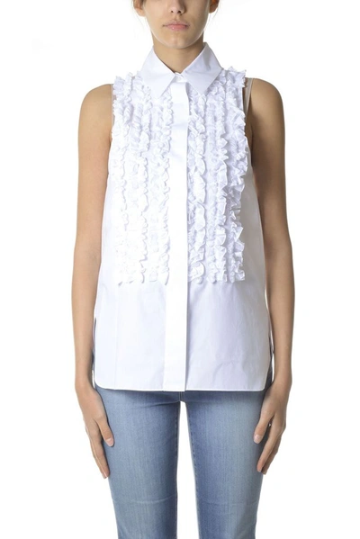 Shop Alexandre Vauthier Women's White Cotton Blouse