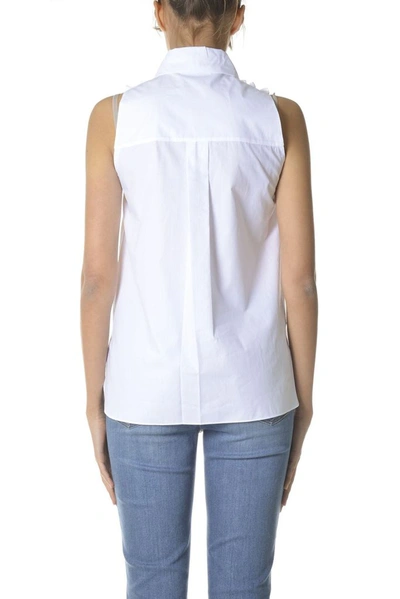 Shop Alexandre Vauthier Women's White Cotton Blouse