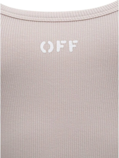 Shop Off-white Women's Grey Cotton Tank Top