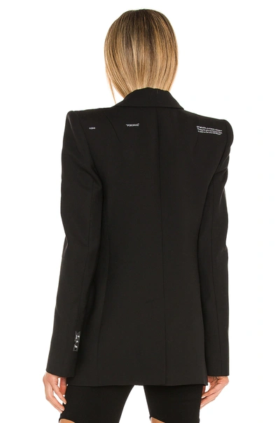 Shop Off-white Shoulder Pad Blazer In Black