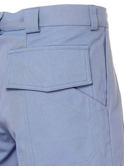 Shop Jacquemus Men's Light Blue Cotton Shorts