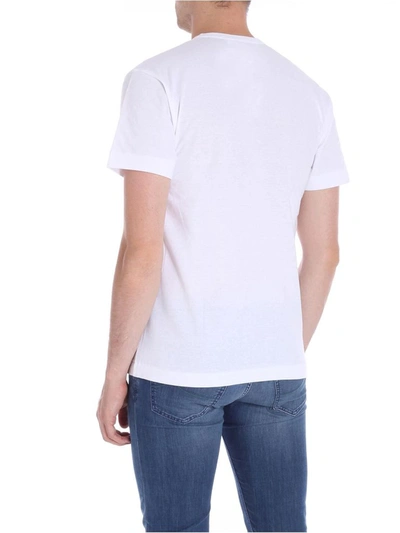 Shop Comme Des Garçons Play Men's White Cotton T-shirt