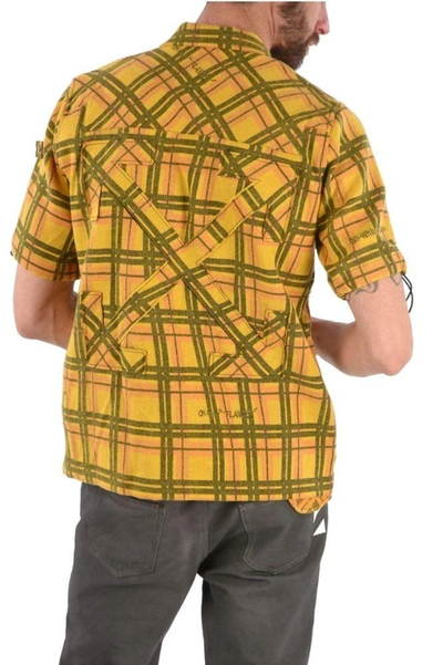 Shop Off-white Men's Yellow Cotton Shirt
