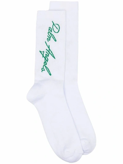 Shop Palm Angels White Socks