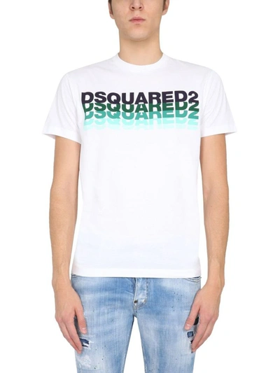 Shop Dsquared2 Men's White Cotton T-shirt