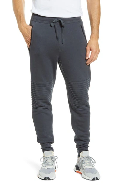 Shop Alo Yoga Moto Jogger Pants In Anthracite