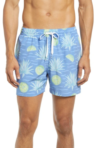 Shop Chubbies 5.5-inch Swim Trunks In Medium Blue
