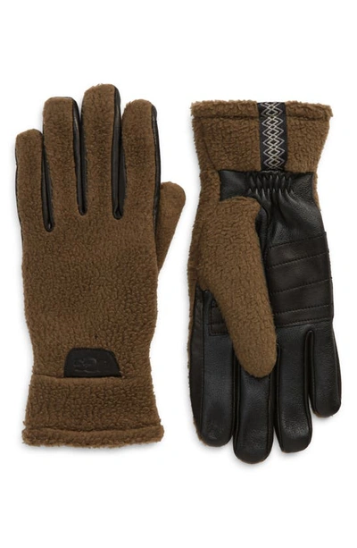 Shop Ugg Stretch Palm Fleece Gloves In Eucalyptus Spray